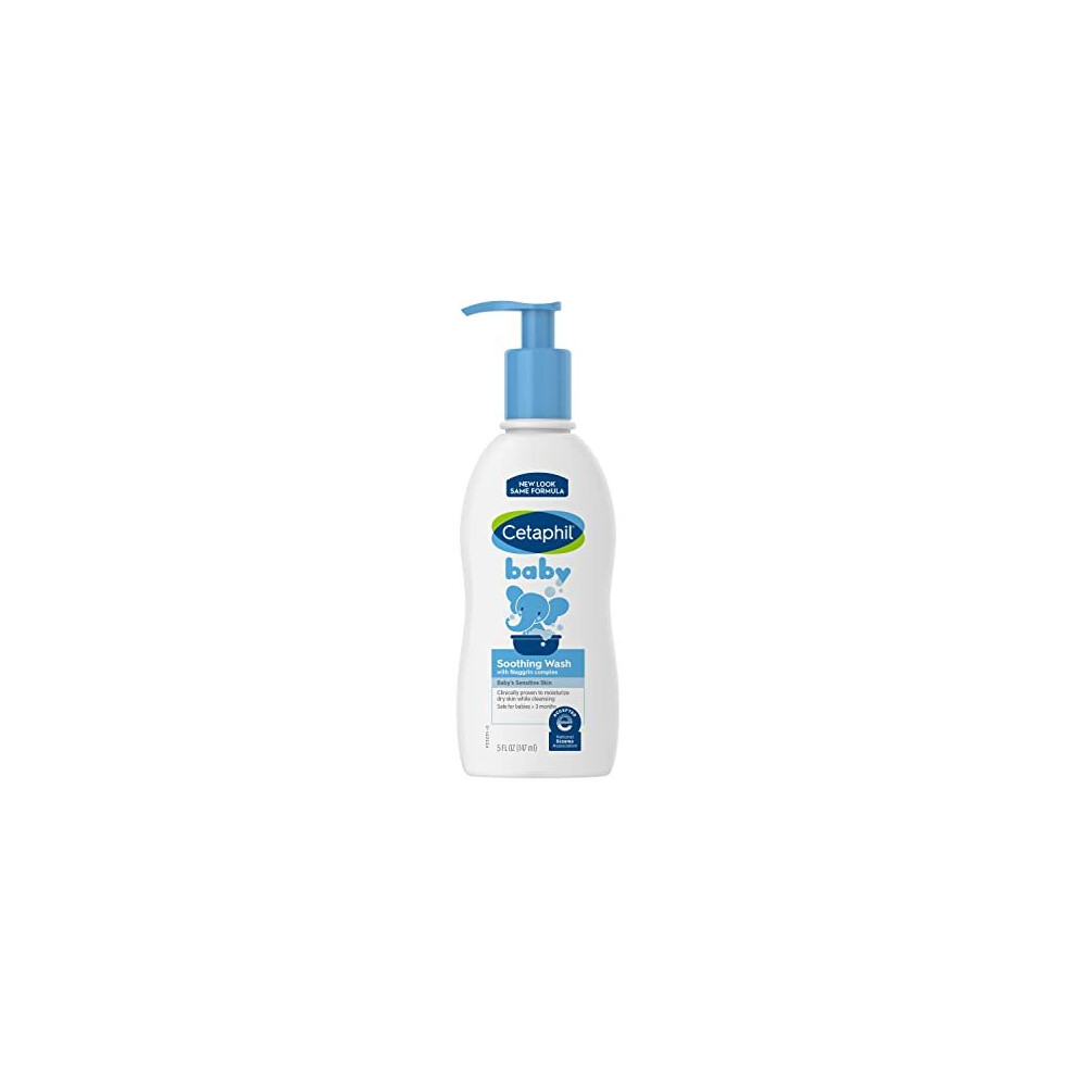 Cetaphil Baby Body Wash, Soothing Wash, Creamy and Gentle for Sensitive Dry Skin, with Colloidal Oatmeal and Niacinamide, National Eczema Association