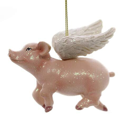 Kurt Adler Flying Pig Christmas Ornament 1