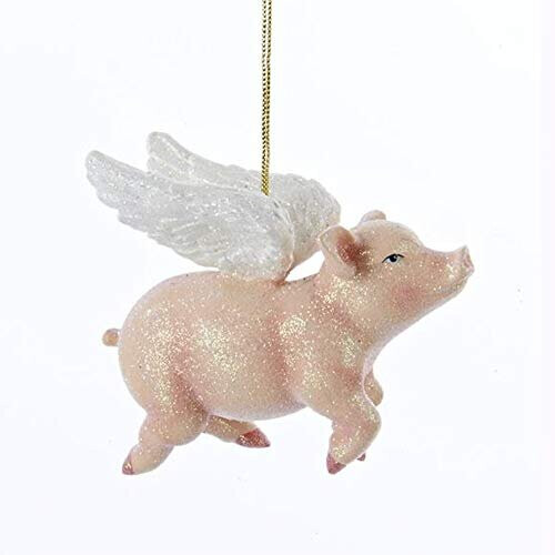 Kurt Adler Flying Pig Christmas Ornament 2