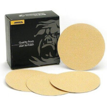 Mirka P80 Gold Self Adhesive PSA Sanding Discs Plain Sticky 150mm 100 Box of 100