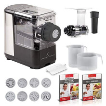 EMERIL LAGASSE Pasta & Beyond, Maker Automatic di Pasta e Noodles con Estrattore - 8 Dischi di Formatura Nera