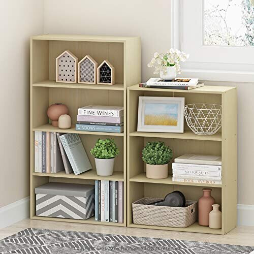 Furinno Pasir 3 Tier Open Shelf, Steam Beech 2