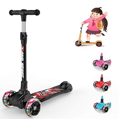 New Olym Kids Scooter?Toddlers 3 Wheel Scooter for Boy and Girls?Big Flashing Wheels Adjustable Scooter with Safety Brake for Little Children Ages 2-1