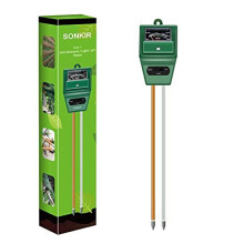 Sonkir Soil pH Meter, MS02 3-in-1 Soil Moisture/Light/pH Tester Gardening Tool Kits for Plant Care, Great for Garden, Lawn, Farm, Indoor & Outdoor Use