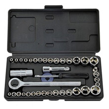 Rolson 36109 40 pc 1/4" & 3/8" Dr. Socket Set