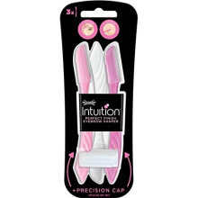 WILKINSON SWORD - Intuition Eyebrow Shaper | Facial Hair Remover And Trimmer, Exfoliating Dermaplanning Tool | 3 x Disposable Razors