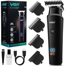 VGR Professional Hair Trimmer | Cordless Rechargeable Beard Clippers for Men | Wireless Electric Cutting Machine Shaver Styler with Precision Blade