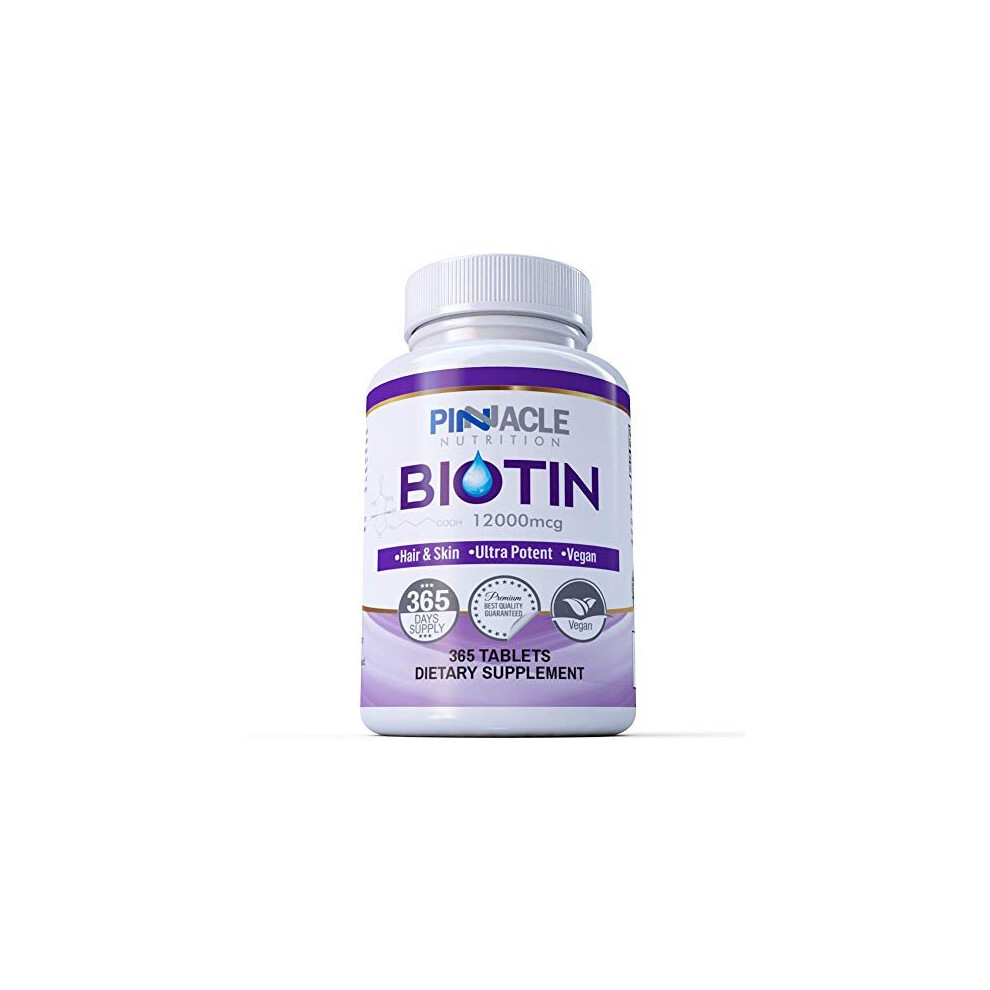 Biotin 12000mcg | 365 Tablets | UK Manufactured