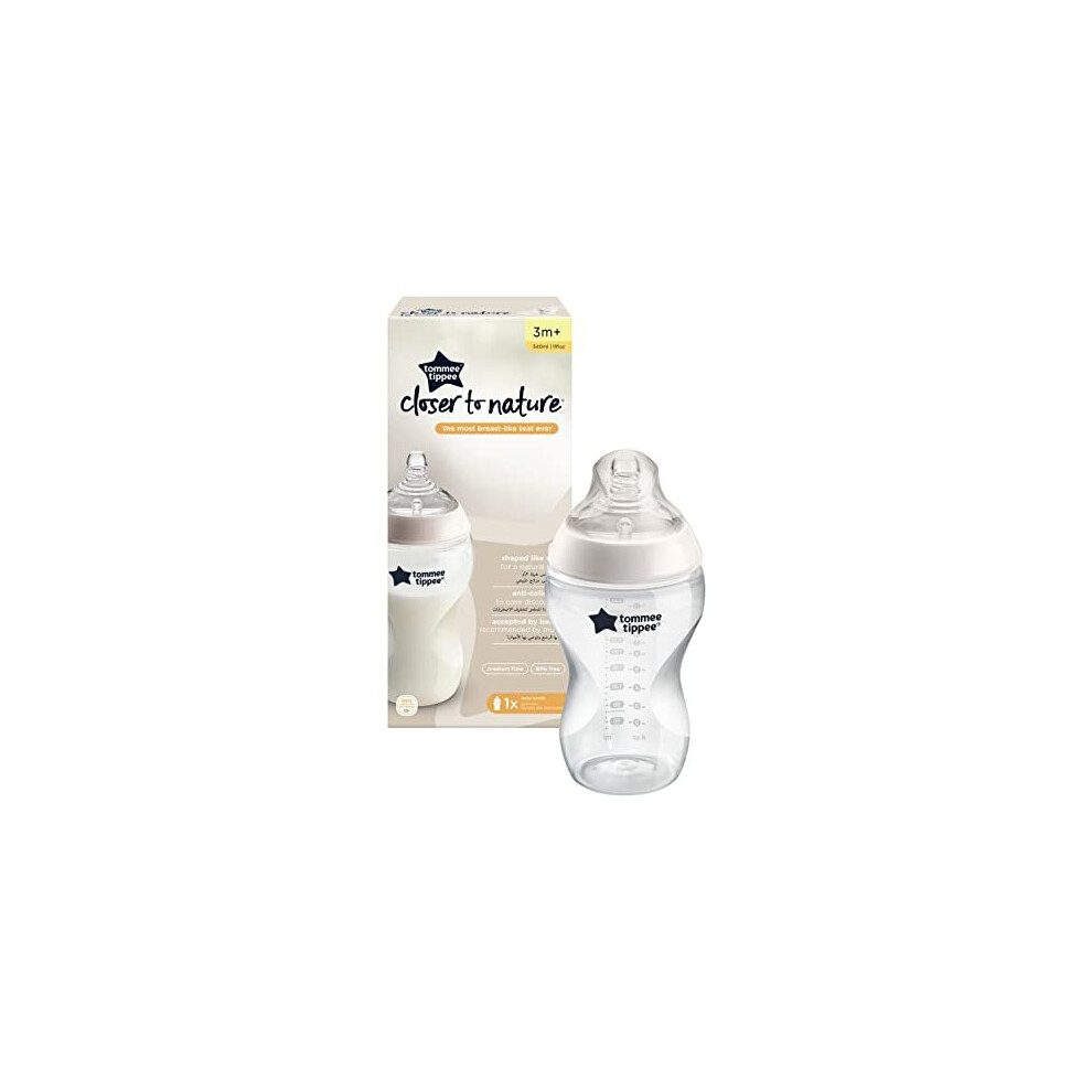 Tommee Tippee Closer To Nature Clear Bottle, 340 Ml