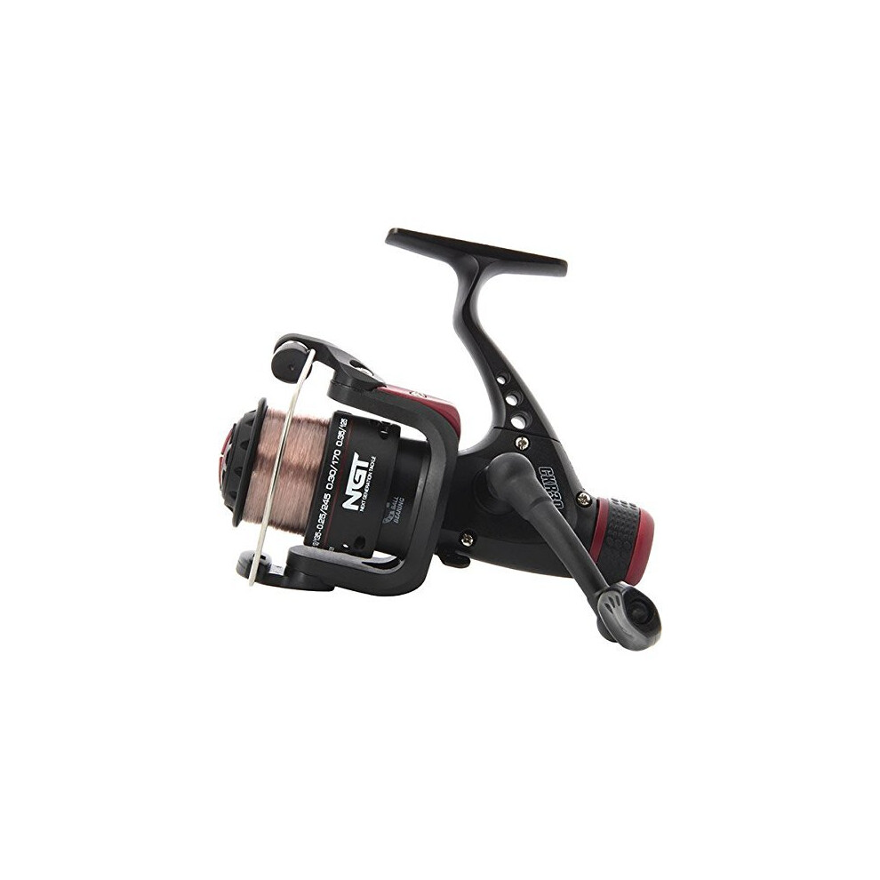 Angling Pursuits Ckr30 Match & Coarse Fishing Reel With Rear Drag Pre Loaded With 8Lb Line Black/Red