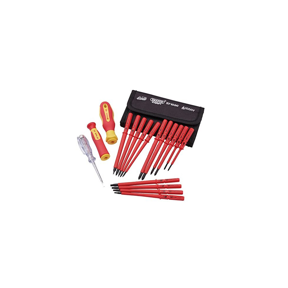 Draper 05776 ergo plus Blade Screwdriver Set (18 Piece), Red and Yellow