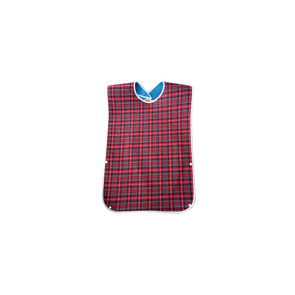 Pengxiaomei Red Adult Bibs,Adult The Eldly Bib Adult Washable Dining Bibs For Elderly