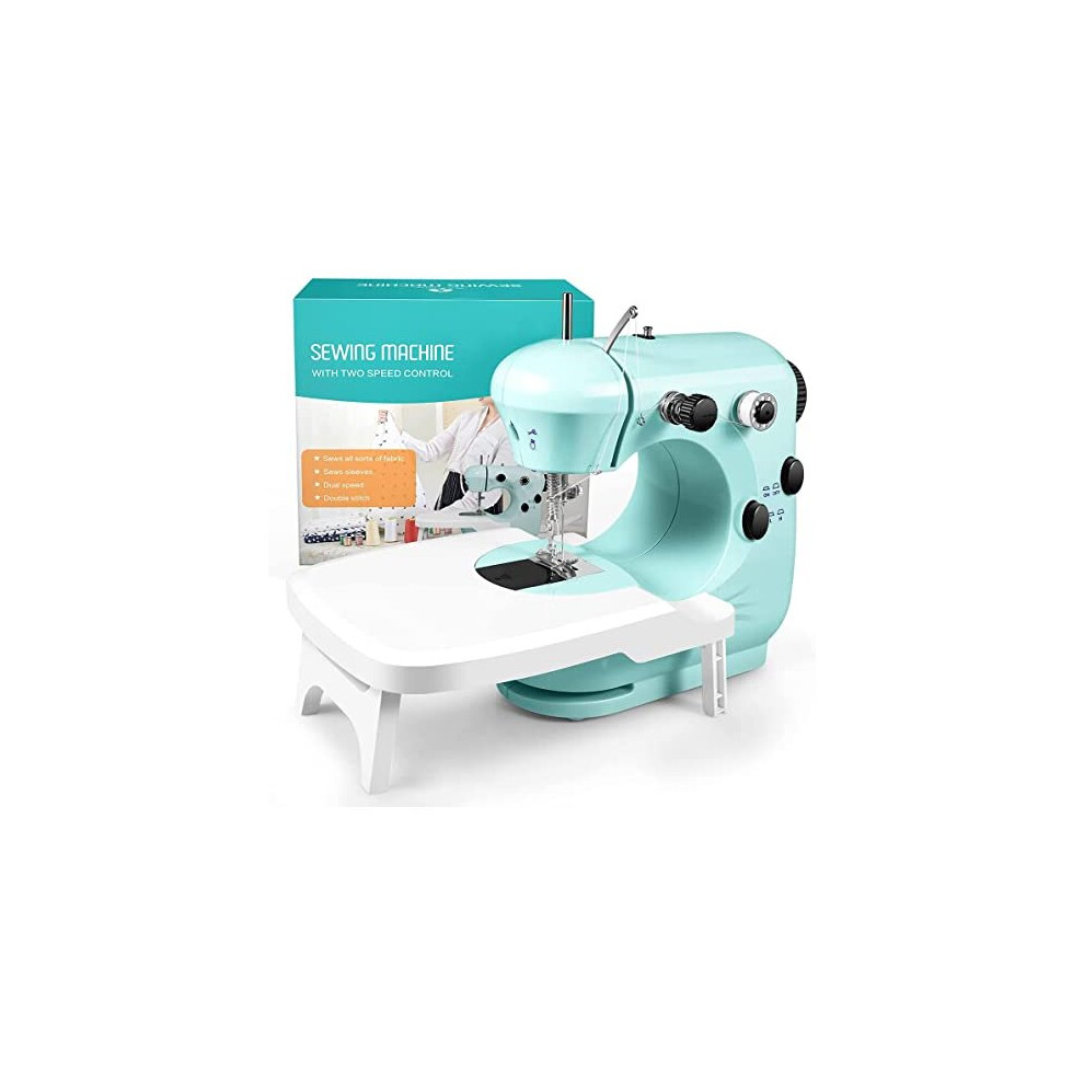 Kuckee Sewing Machine for Beginners with Extension Table, Portable Handheld Mini Sewing Machine with Sewing Machine Accessories, Easy Home Stitch