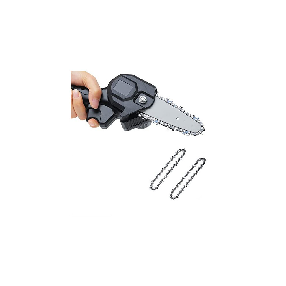 2 Pcs Mini Chainsaw Chains 4-Inch Replacement Chains Cordless Electric Chainsaw Saw Chains for Gardening Pruning Work,MINI Chainsaw Chain