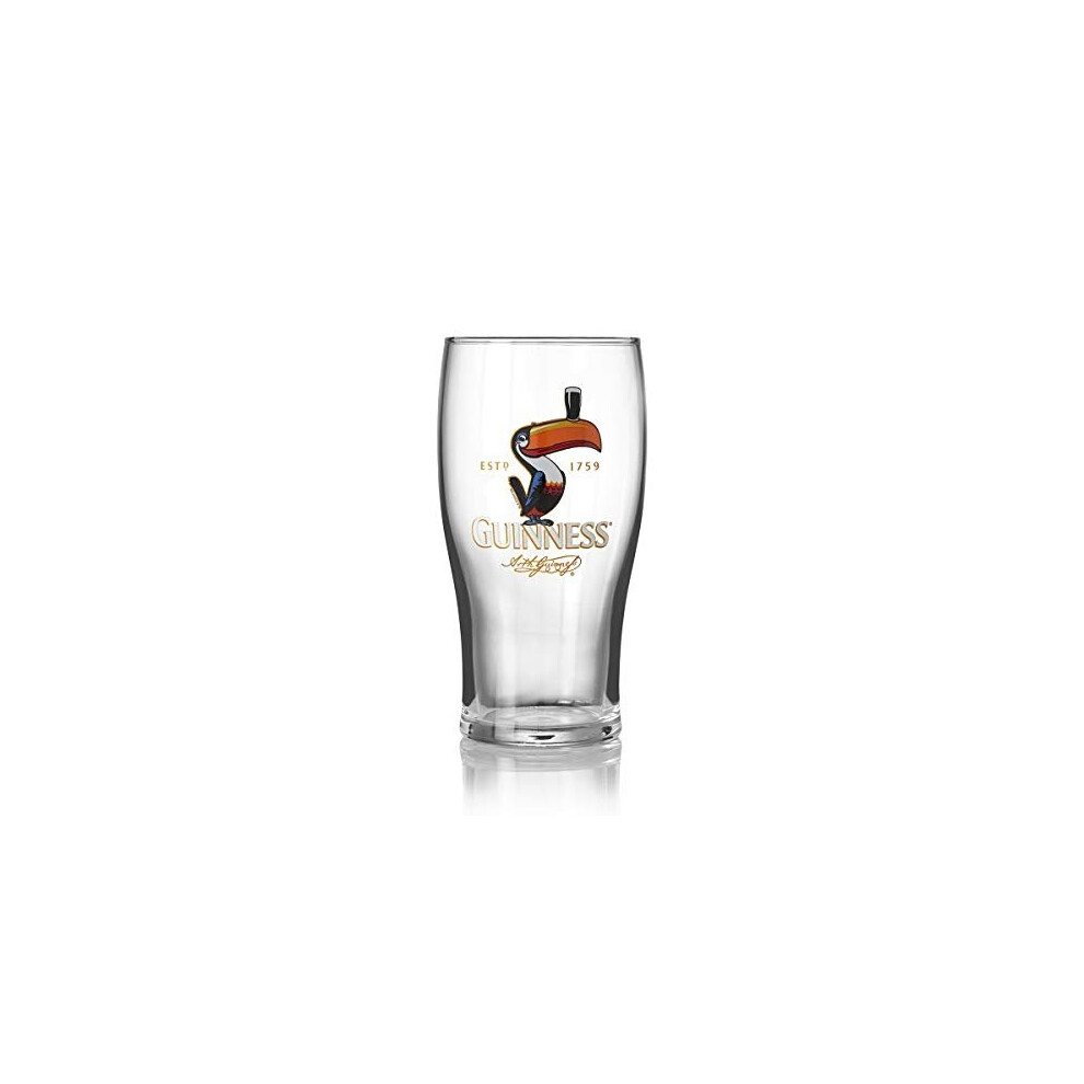 Guinness Toucan Pint Glass 20oz | Official Guinness Merchandise Guinness Draught Branded Large Beer Pint Glass