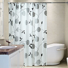 Floral Extra-Long Shower Curtain Liners 220–240cm – Long Wet Room Curtain Liners – Mould-Proof & Waterproof