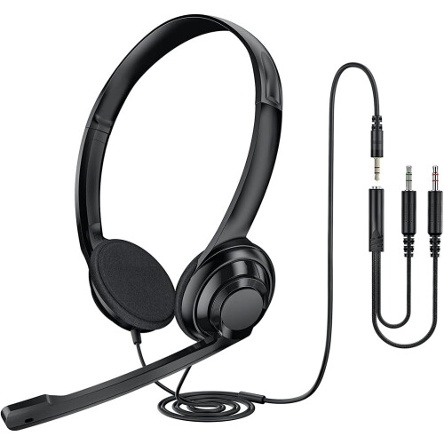 Mpow Mpow Audio Wired Noise Cancelling Computer Headset with Microphone