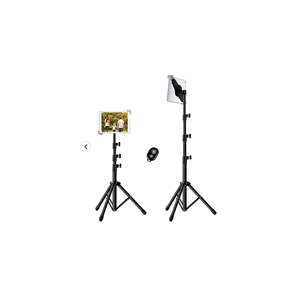 Foldable Extendable Portable Multi Function Music Tripod Stand Holder Mount 10" For Apple Ipad Air Iphone Samsung Galaxy Tablet with Carry Case Phone