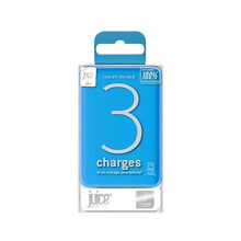 Juice 3 Charges Power Bank Portable Charger for Apple iPhone, Samsung, Huawei, Microsoft, Oppo, Sony - XR Blu