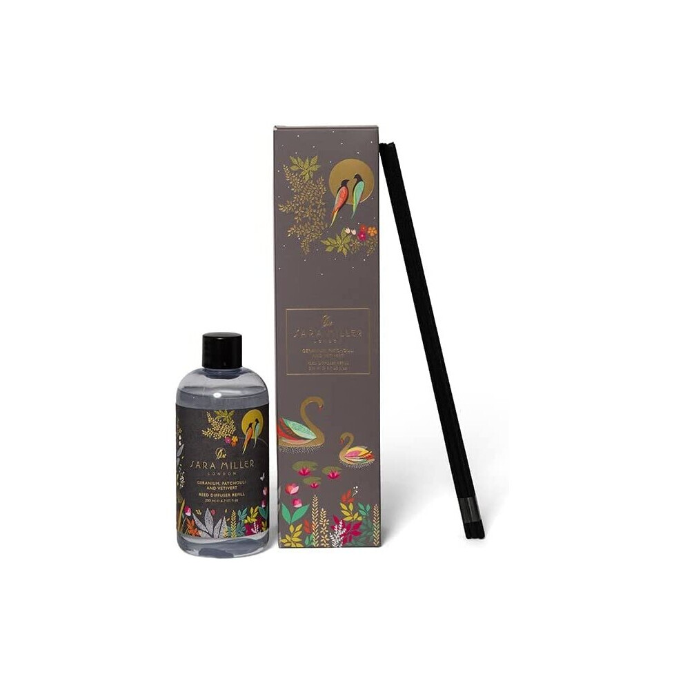 Sara Miller London Reed Diffuser Refill Set - Geranium, Patchouli & Vetivert