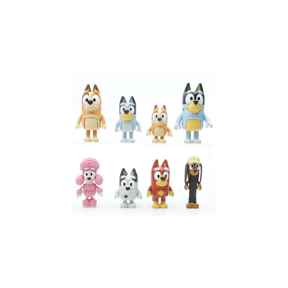 Willgallop 12Pcs Bluey Family And Friends Action Figures Model Toy Set Kids Gift