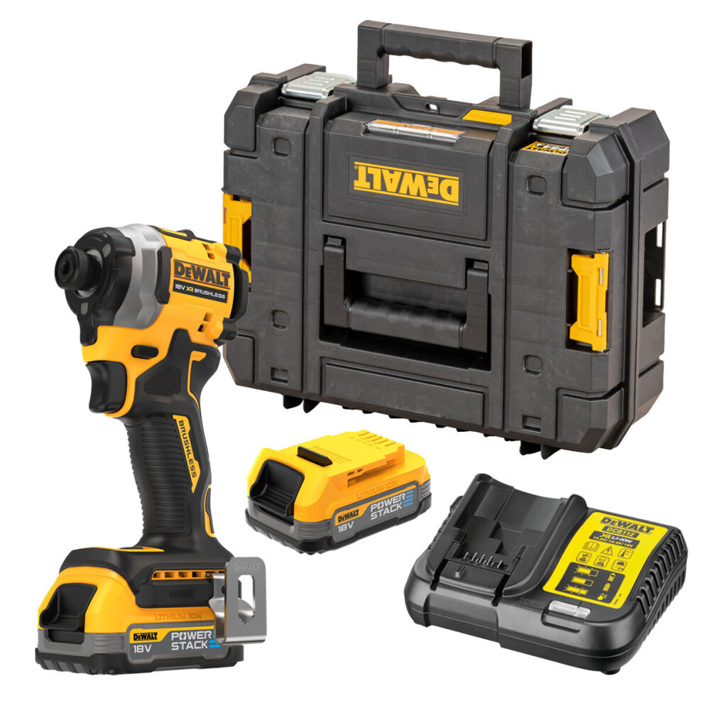 DEWALT DCF850E2T XR BL Impact Driver 18V 2 x POWERSTACK Li-ion