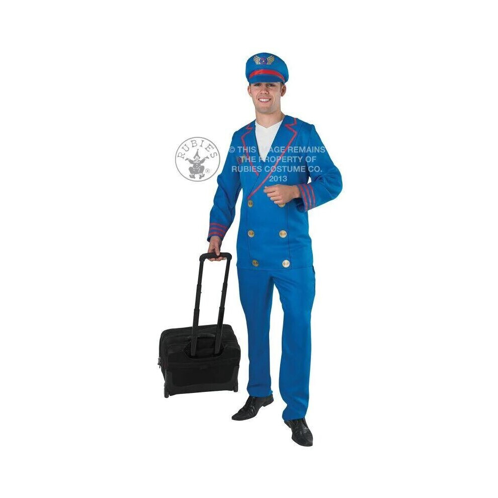 Adult Pilot Men's Costume Dress Up Standard Size Outfit Rubie's