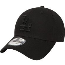 (L/XL, All Black) New Era LA Dodgers Essentials 39THIRTY Stretch Fit Baseball Cap Hat - All Black