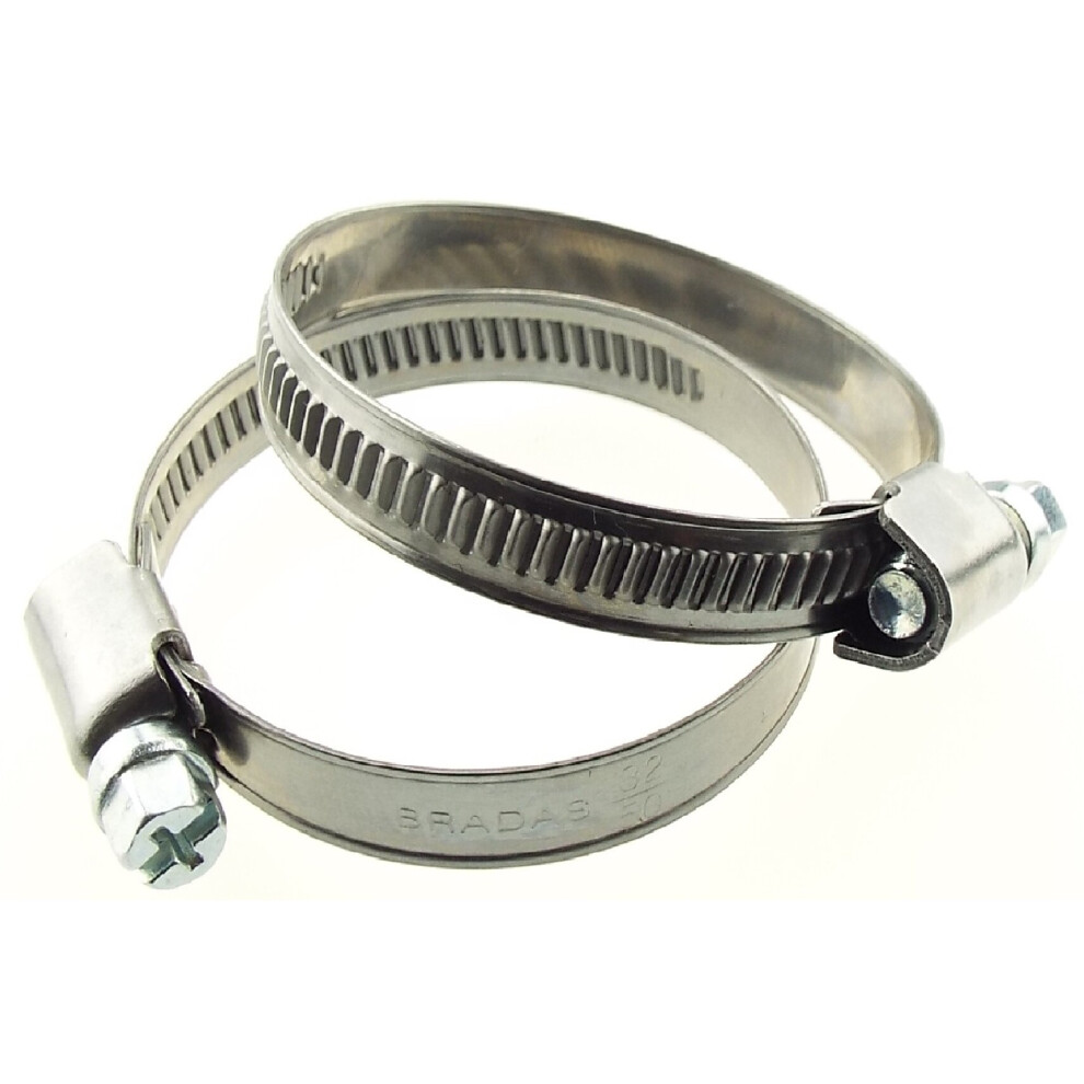 (200mm - 220mm) Large sizes A2 hose clamps jubilee type ducting pipe clips stainless steel