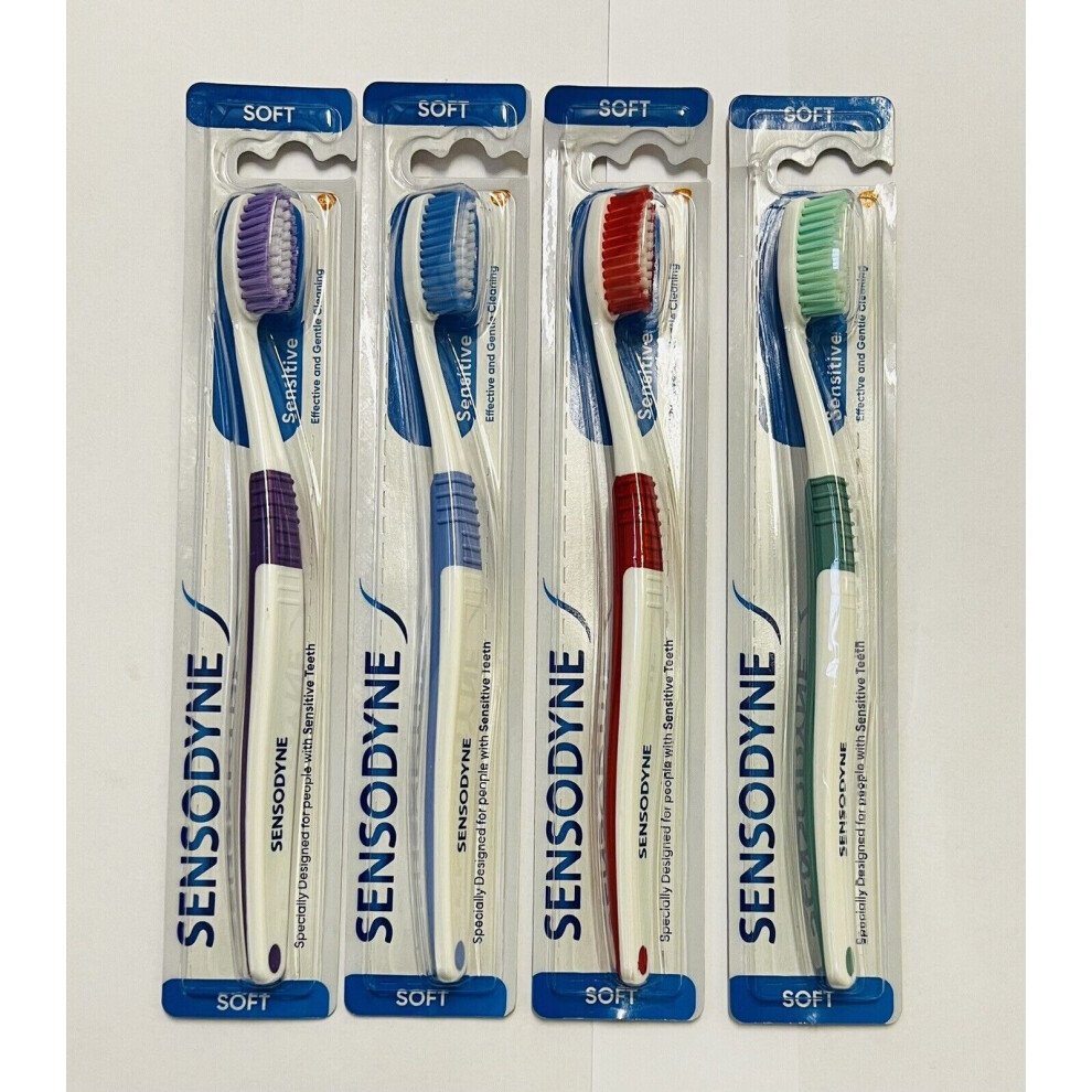 x 4 Sensodyne Sensitive Toothbrush Soft 4 Colours