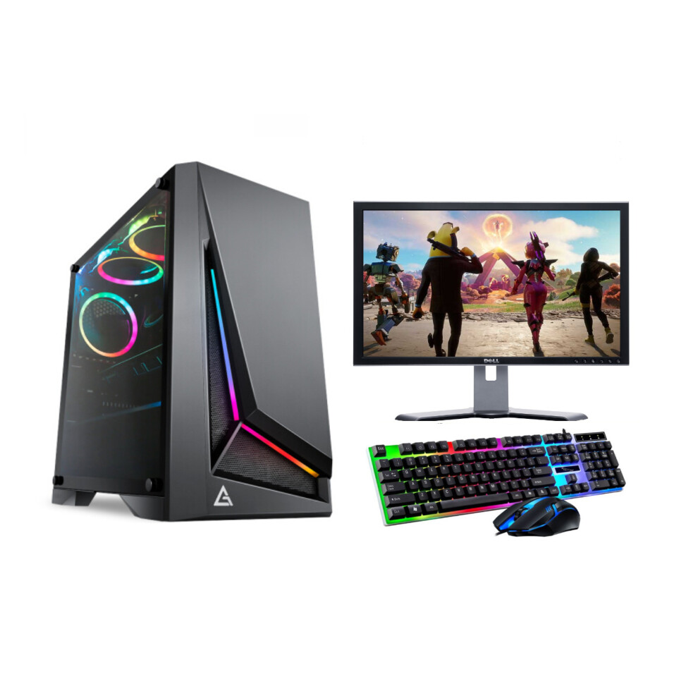 FCS Fast Gaming Intel Quad Core i5 16GB RAM 1TB HDD PC Bundle 22" Monitor