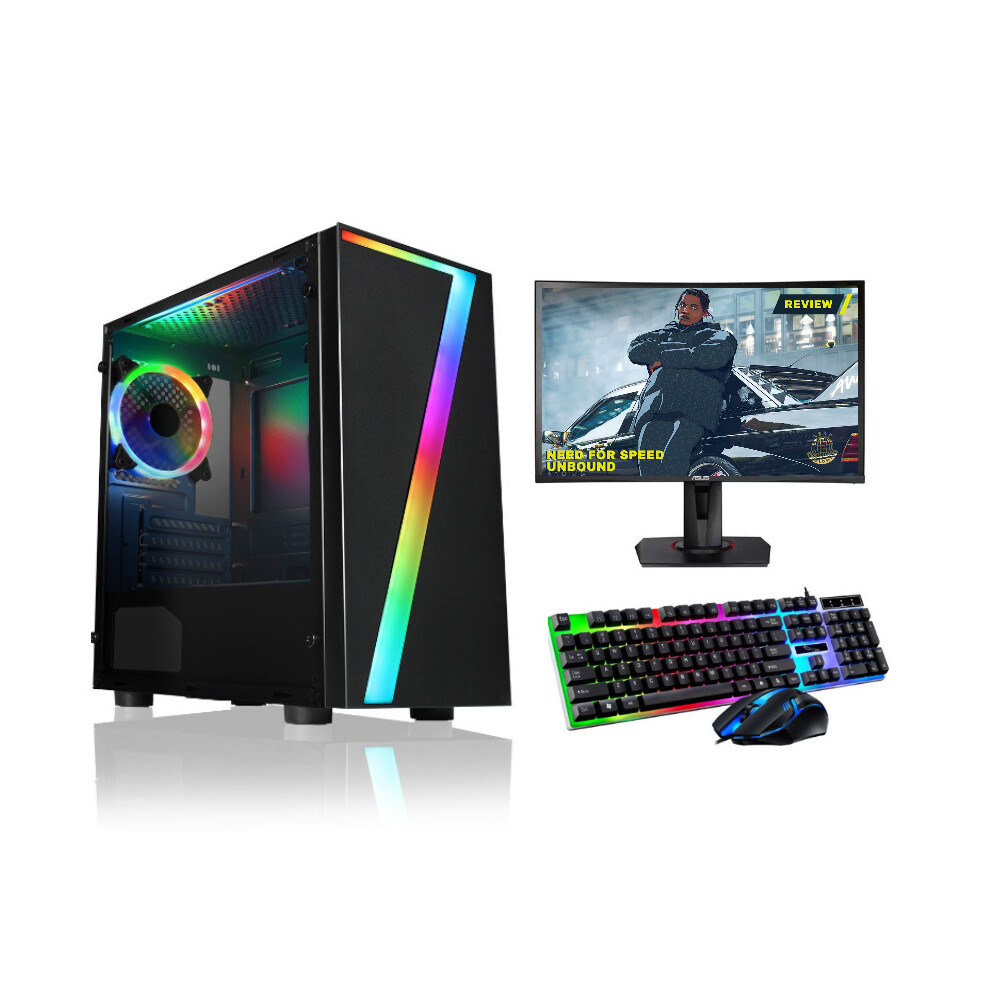 FCS Fast Gaming Intel Quad Core i5 16GB RAM 1TB HDD PC Bundle