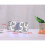 (White, Blue) 3D digital clock, LED electronic clock living room three-dimensional wall clock 3