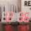 (White, Red) 3D digital clock, LED electronic clock living room three-dimensional wall clock 1
