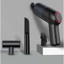 (Black) Car hoover portable wireless car wet and dry hoover home handheld high power hoover