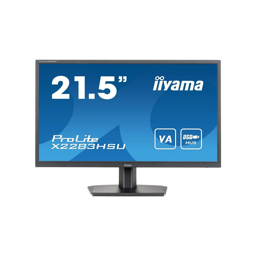 Iiyama Prolite X2283hsu-B1 - Led Monitor - 22" (21.5" Viewable) - 1920 X 1080 Full Hd (1080P) @ 75 Hz - Va - 250 Cd/M