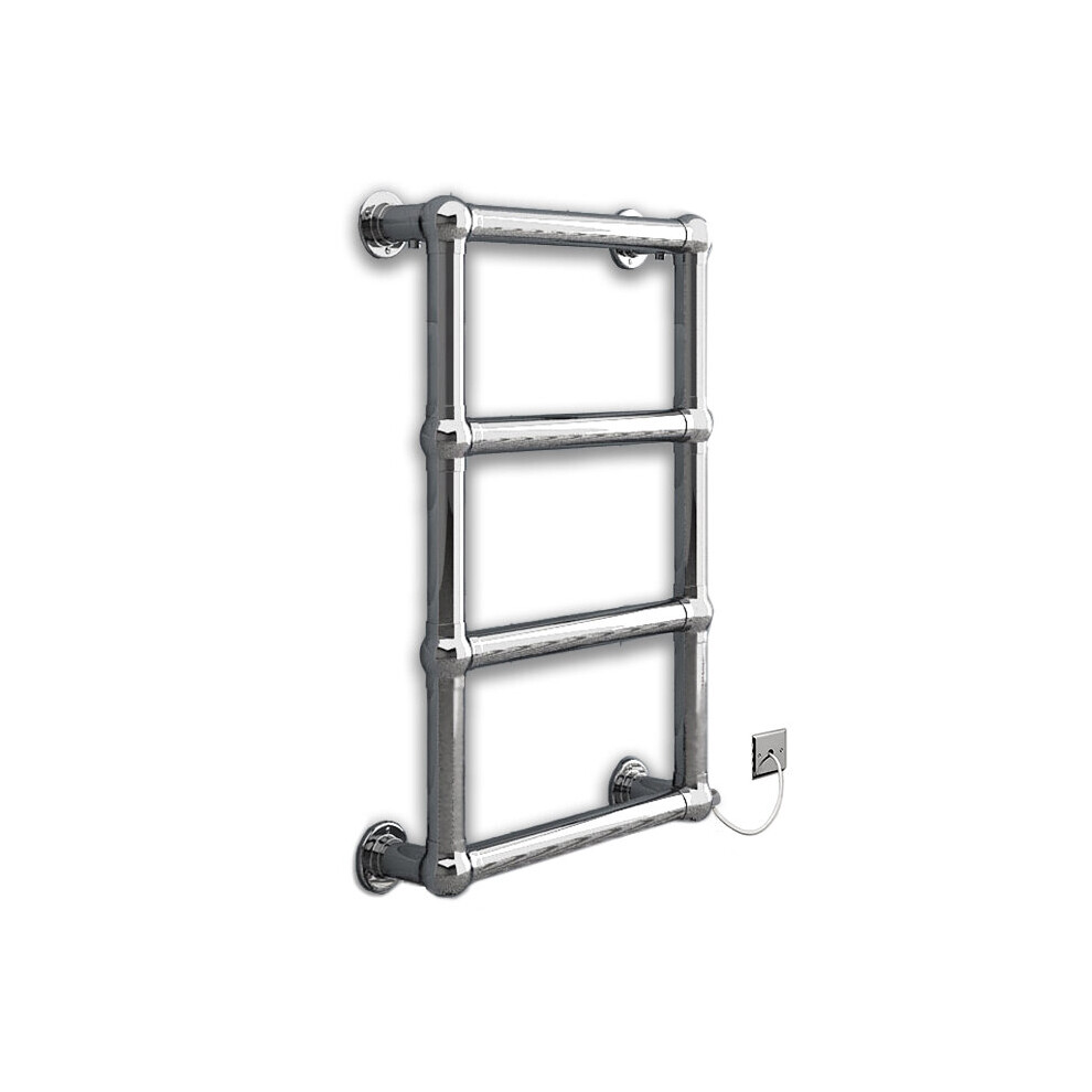 (Chrome, Manual Elecric Element) Traditional Electric Bahtroom Towel Rail Radiator