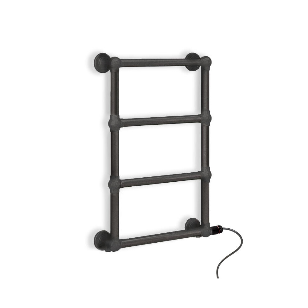 (Anthracite Grey, GT Thermostatic Element) Traditional Electric Bahtroom Towel Rail Radiator