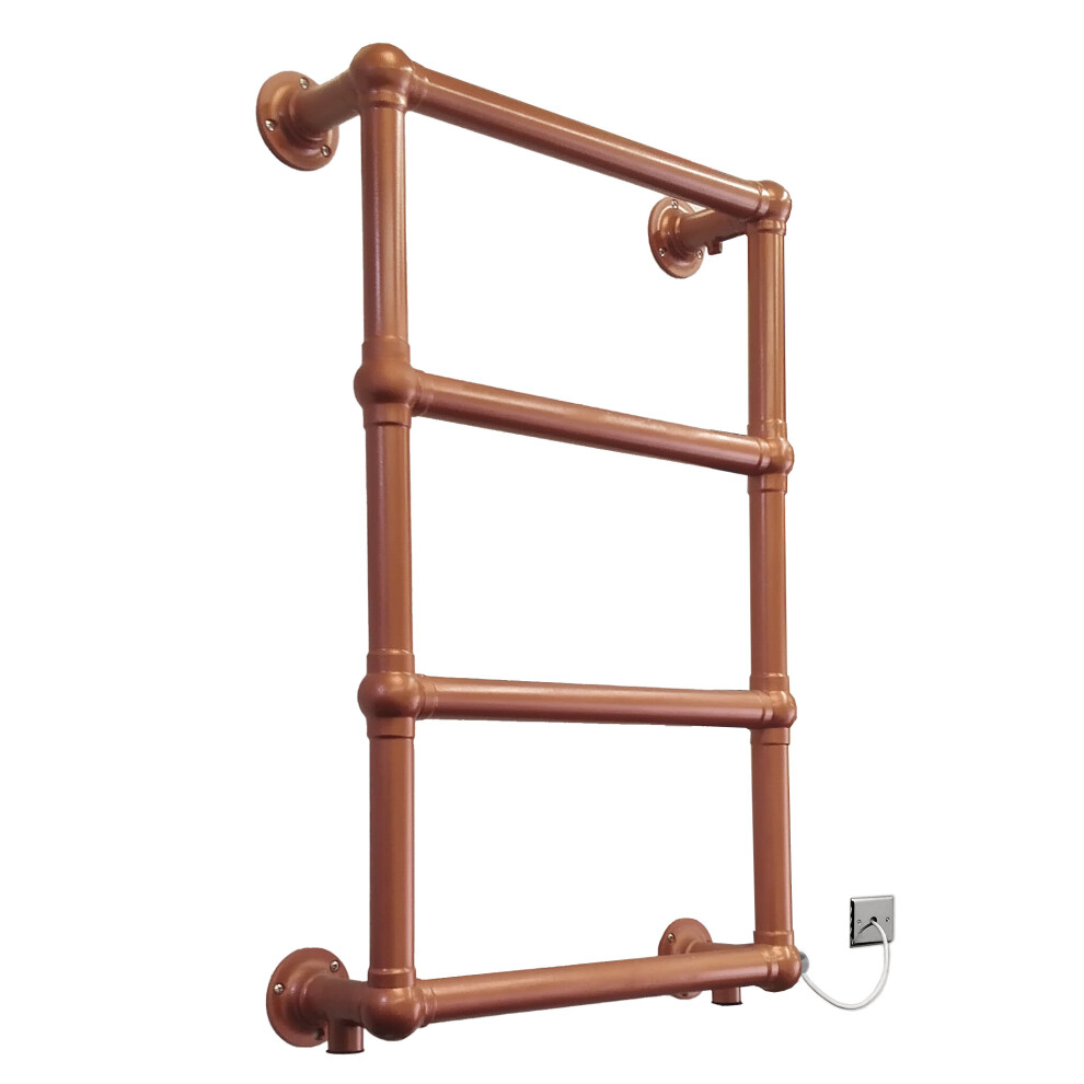 (Copper Look, Manual Elecric Element) Traditional Electric Bahtroom Towel Rail Radiator