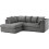 (Grey, Left Hand Corner ) Luxor Jumbo Cord 4 Seater Corner Sofa 1