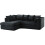 (Black, Left Hand Corner ) Luxor Jumbo Cord 4 Seater Corner Sofa 1