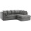(Grey, Right Hand Corner ) Luxor Jumbo Cord 4 Seater Corner Sofa 1