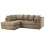 (Coffee, Left Hand Corner ) Luxor Jumbo Cord 4 Seater Corner Sofa 1