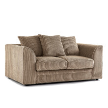 (Coffee, 2 Seater) Luxor Jumbo Cord 4 Seater Corner Sofa