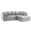 (Silver, Right Hand Corner ) Luxor Jumbo Cord 4 Seater Corner Sofa 1