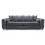 Monaco Grey Crushed Chenille 4 Seater Sofa 1