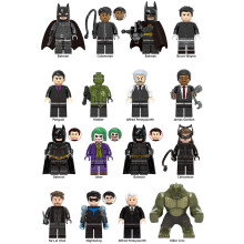 (Superheroes 16PCS-A+B) 16PCS Superheroes Minifigure Batman Movie Building Blocks Kids Toys Fit Lego