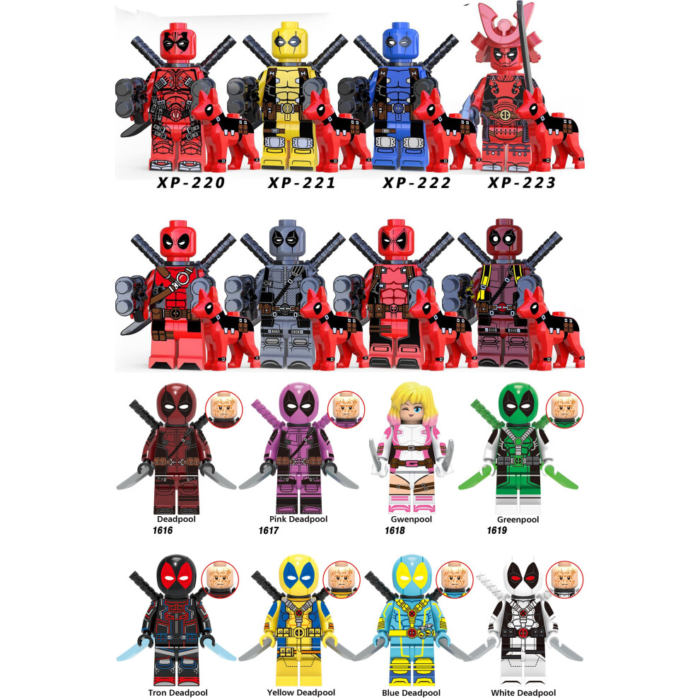 (Deadpool-16PCS-A+B) 22PCS Deadpool Mini Figures Set Children's blocks Fit Lego