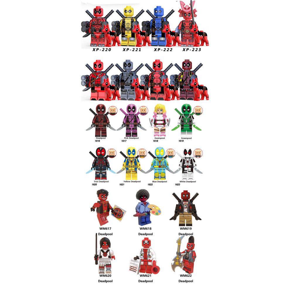 (Deadpool-22PCS-A+B+C) 22PCS Deadpool Mini Figures Set Children's blocks Fit Lego