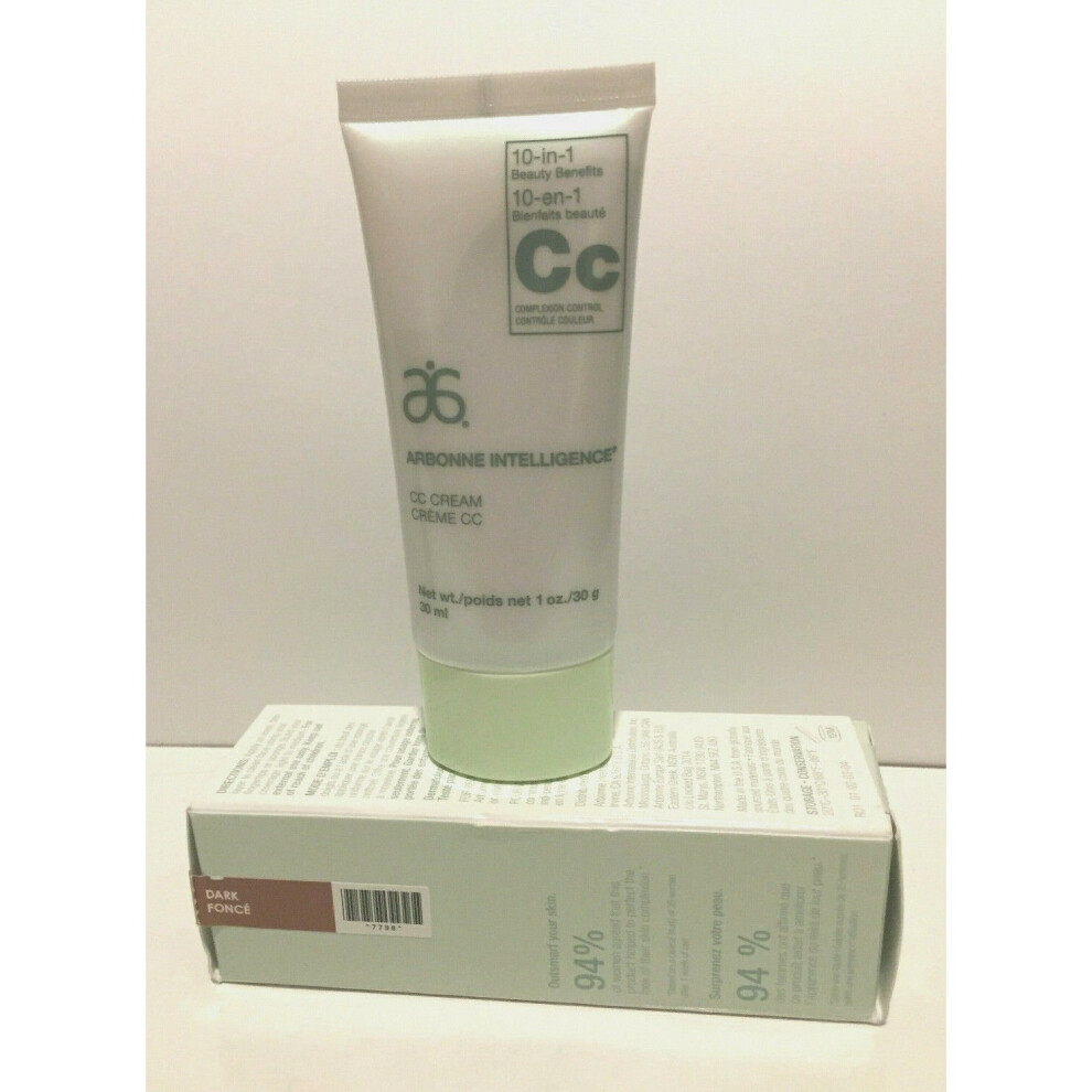 ARBONNE INTELLIGENCE 10-IN-1 CC CREAM DARK FONCE 30ML FREE UK POST